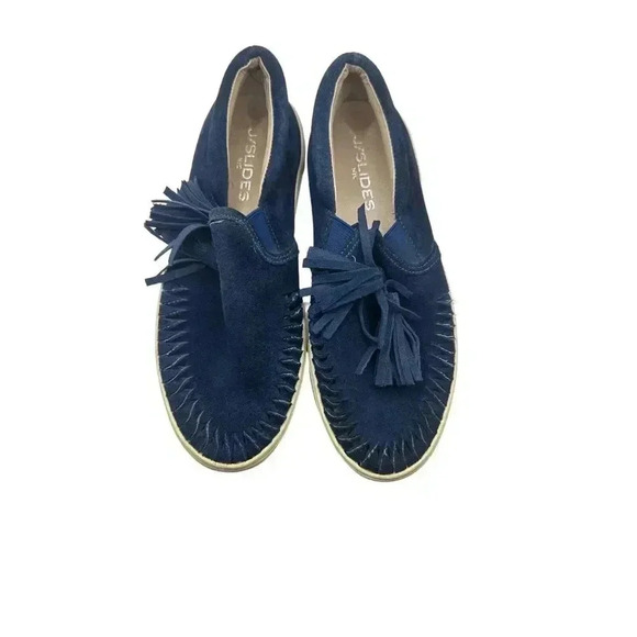 J Slide Shoes‎ J/Slides Aztec Navy Blue Platform Leather Slip-On Sneakers Size 6 - Picture 3 of 10